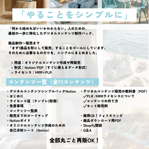 【再販売OK】Digital Contents Simple Pack